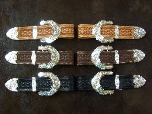 Saddle Silver "Flank Cinch Buckle Set" in 3 colors