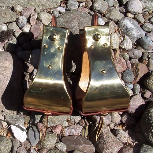 Buckaroo Steigbügel "Brass & Leather"