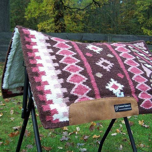 Comfort Saddle Fit Pad "Diamonds on Pink and Darkbrown" in Sizes